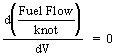 d(Fuel Flow/knot)/dV = 0