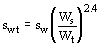 s[wt] = s[w] * (W[s]/W[t])^2.4